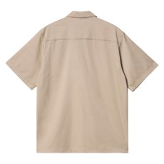 画像2: Delay S/S embroidery Logo Shirt ロゴ 半袖 総柄 開襟 シャツ (2)