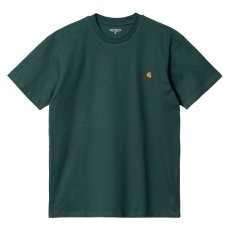 画像1: American Script S/S Tee ワンポイント ロゴ 半袖 Tシャツ (1)