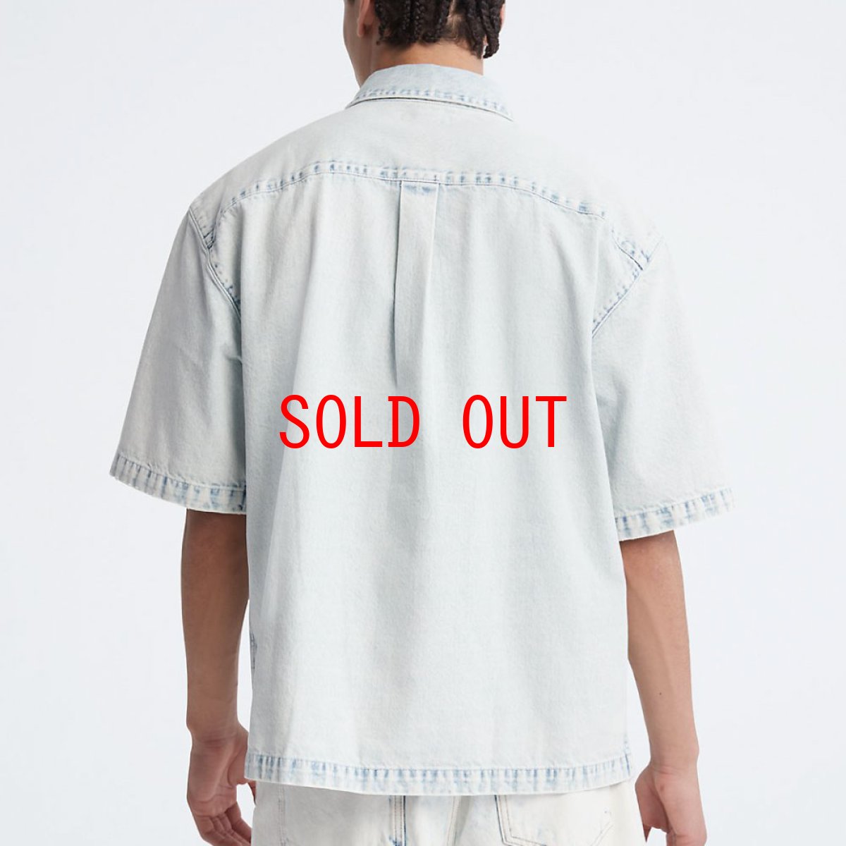 画像2: Oversized S/S Voyager Camp Button Down Shirt オーバーサイズ デニム キャンプ シャツ (2)