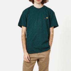 画像3: American Script S/S Tee ワンポイント ロゴ 半袖 Tシャツ (3)