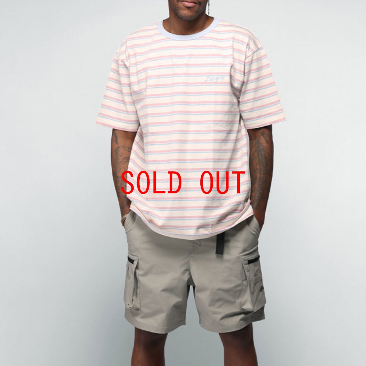 画像3: Script Logo Multi S/S Striped Tee スクリプト ロゴ ボーダー 半袖 Tシャツ (3)