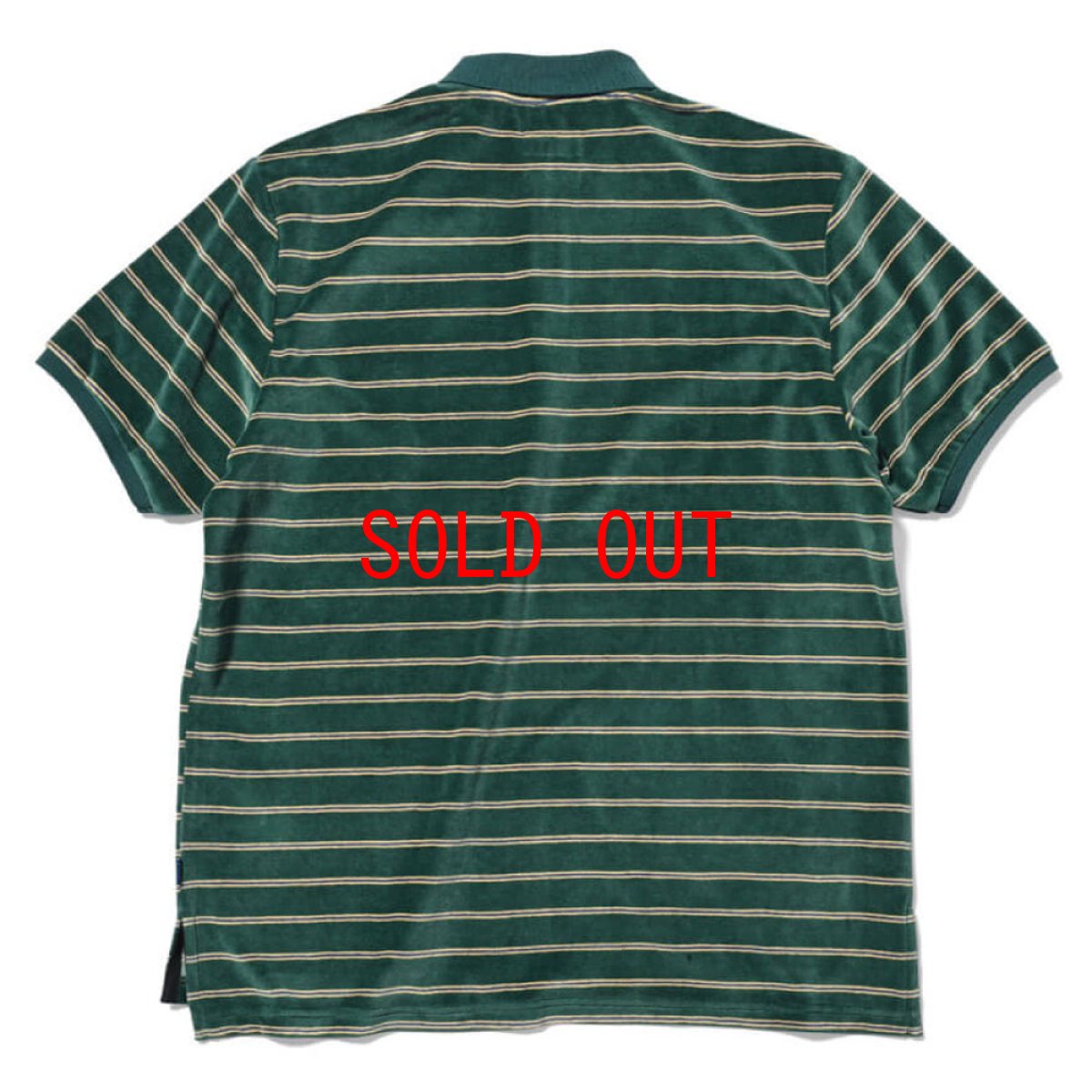 画像3: Half Zip Velour S/S Big Shirt GRN 半袖 ハーフ ボーダー ジップ ポロ シャツ (3)