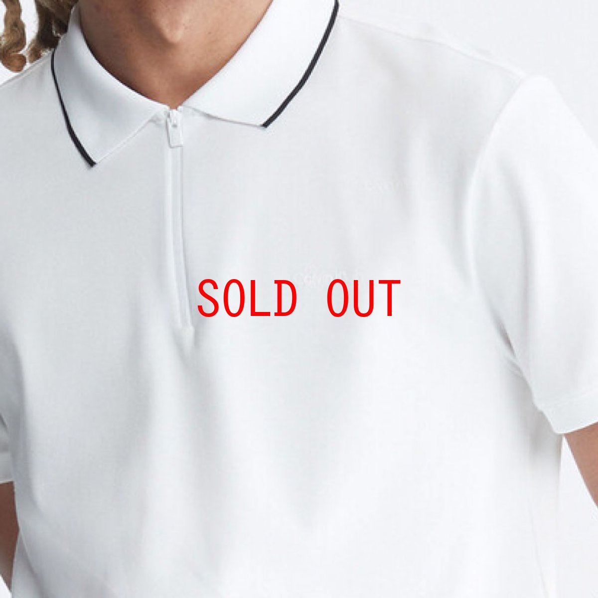 画像1: Half Zip S/S Move Polo Shirt WHT ハーフジップ 半袖 ポロ シャツ (1)
