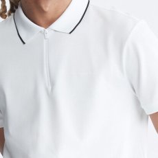 画像1: Half Zip S/S Move Polo Shirt WHT ハーフジップ 半袖 ポロ シャツ (1)
