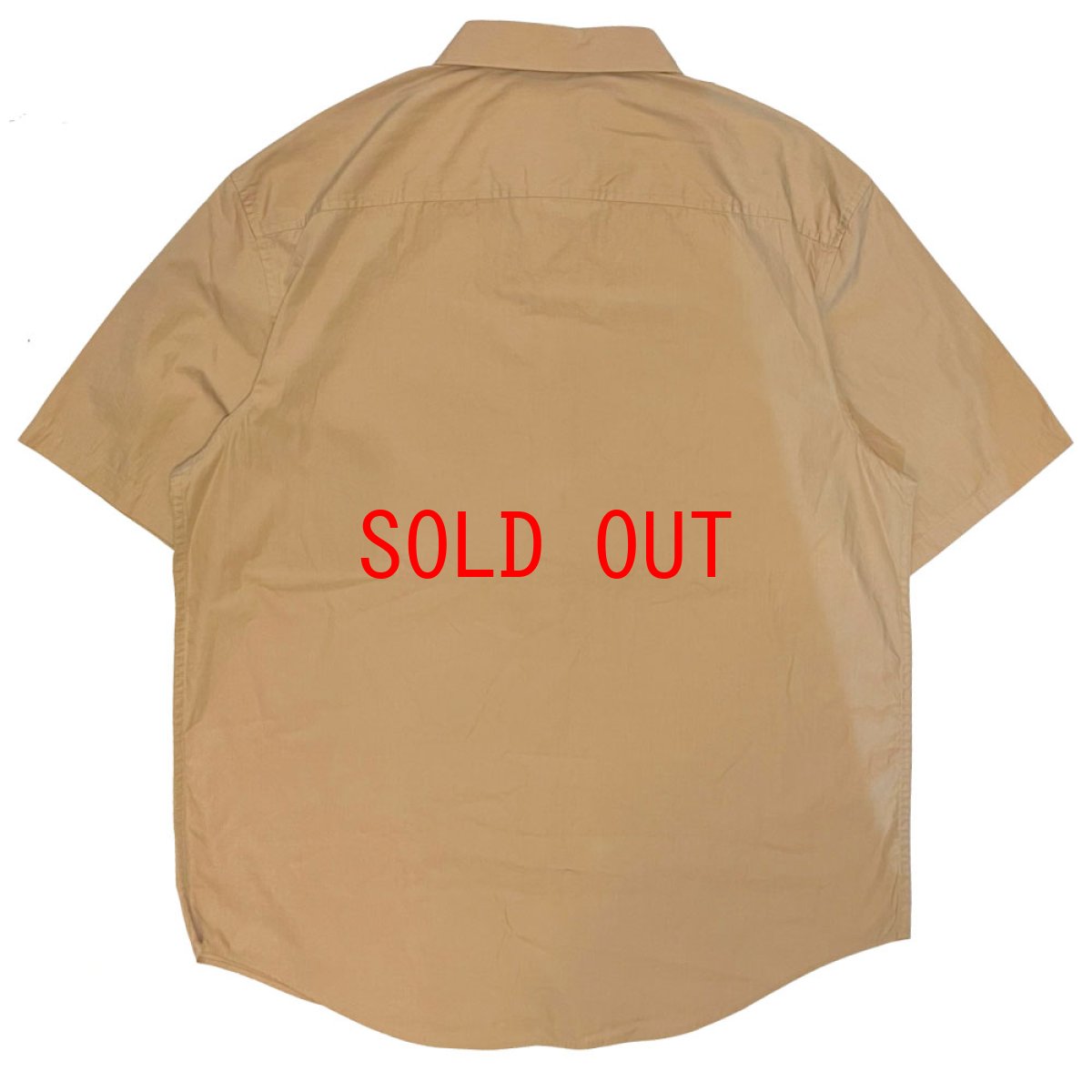 画像2: Easy S/S Solid Cotton Camp Shirt Relaxed Fit リラックス ソリッド コットン 半袖 シャツ (2)