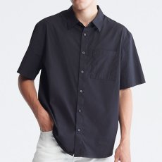 画像1: Easy S/S Solid Cotton Camp Shirt Relaxed Fit リラックス ソリッド コットン 半袖 シャツ (1)