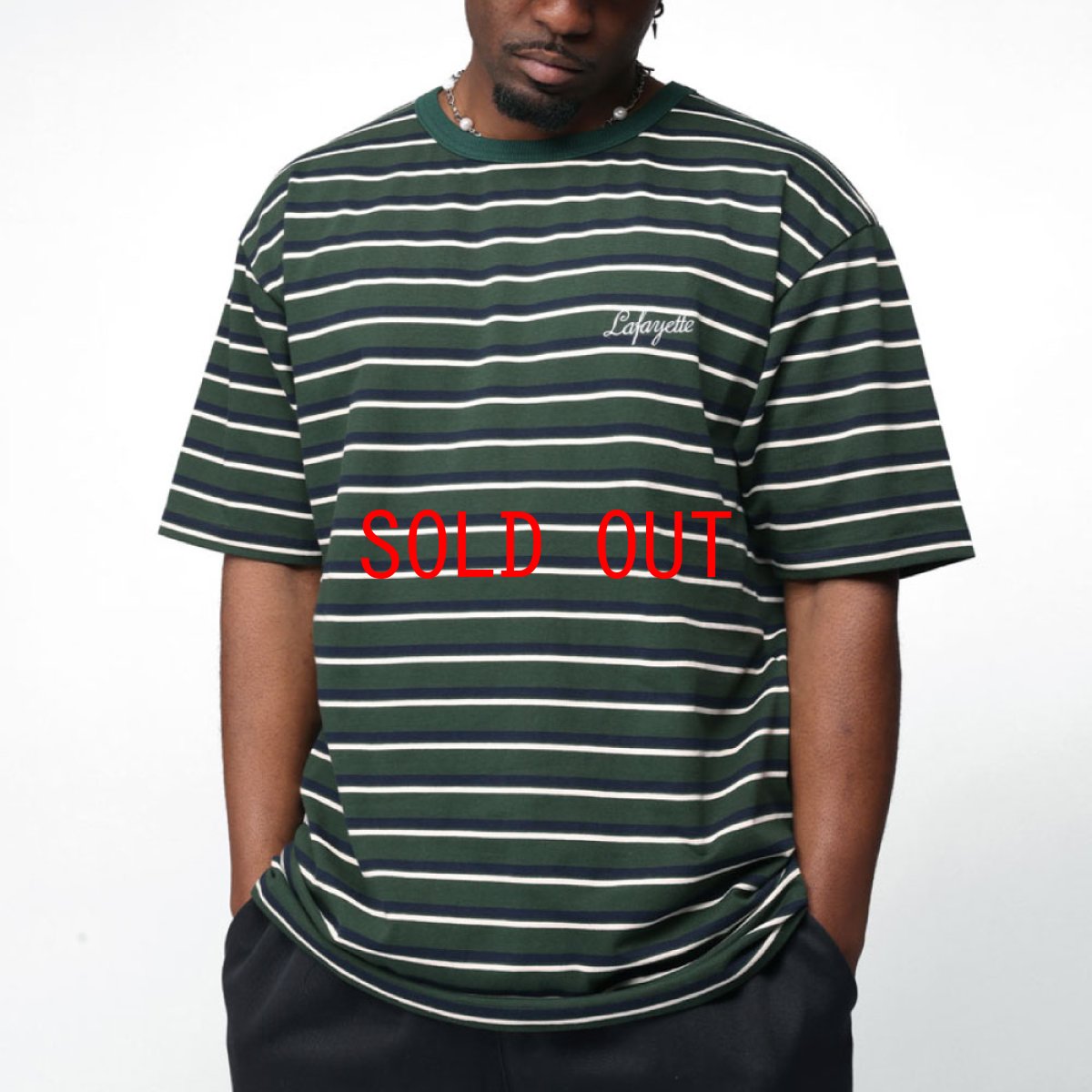 画像1: Script Logo Multi S/S Striped Tee スクリプト ロゴ ボーダー 半袖 Tシャツ (1)