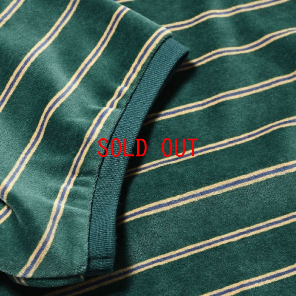 画像6: Half Zip Velour S/S Big Shirt GRN 半袖 ハーフ ボーダー ジップ ポロ シャツ (6)