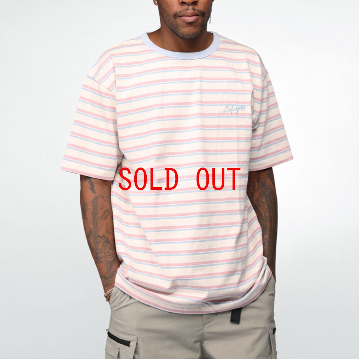 画像1: Script Logo Multi S/S Striped Tee スクリプト ロゴ ボーダー 半袖 Tシャツ (1)