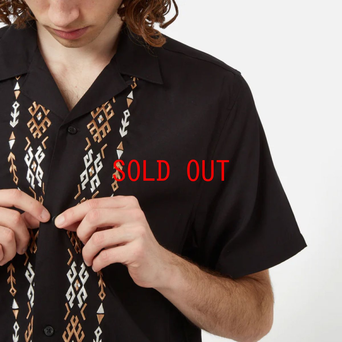 画像4: Coba S/S embroidery Shirt 半袖 刺繍 シャツ (4)