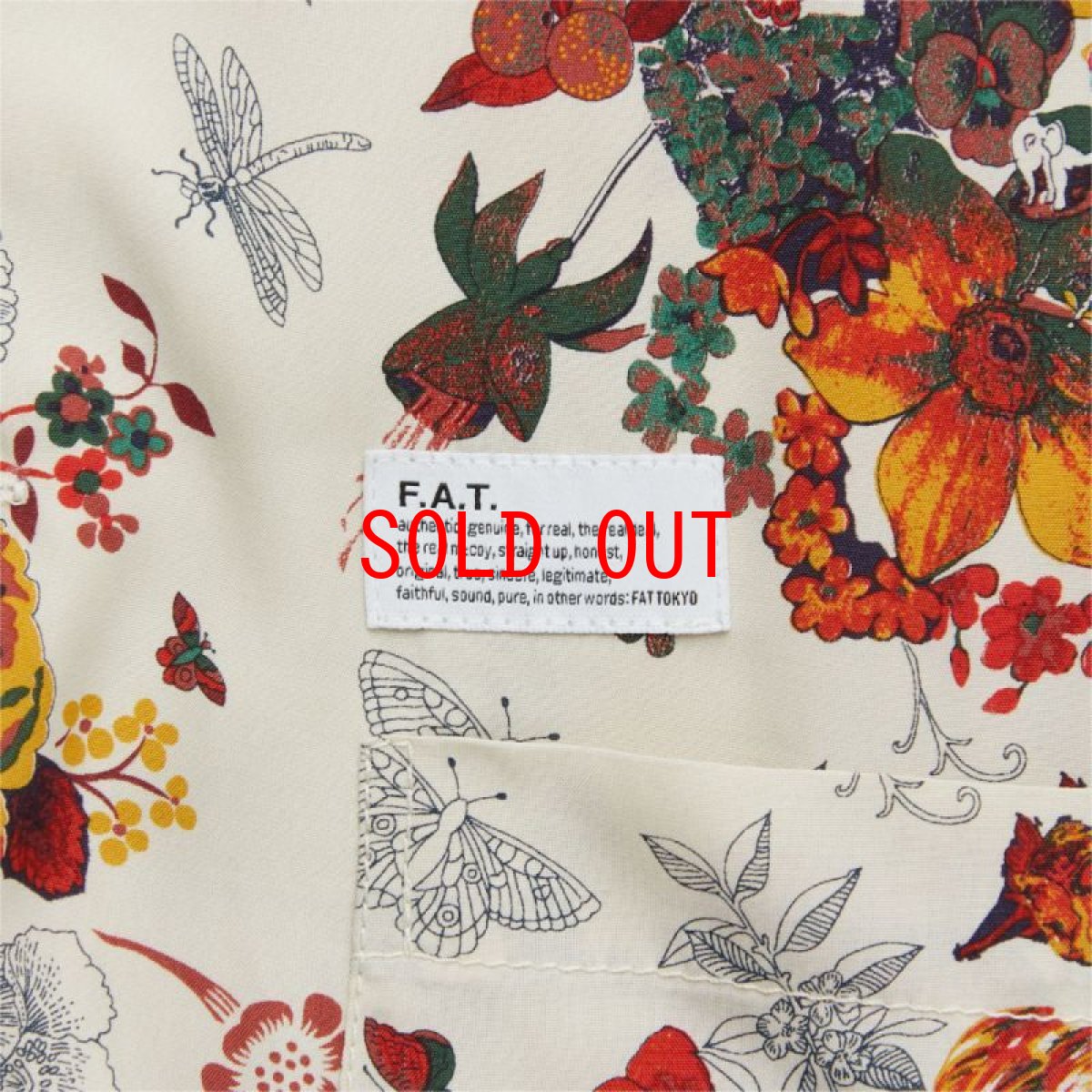 画像7: Fiberty S/S Allover Liberty Flower Tee 半袖 レーヨン キュプラ クロス シャツ (7)