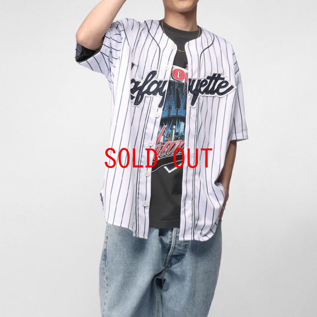画像10: 20th Anv Baseball Shirt 半袖 ストライプ ベースボール シャツ (10)
