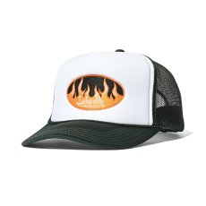 画像2: Fire Logo Trucker Cap ファイヤー ロゴ トラッカー メッシュ キャップ 帽子 (2)