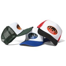 画像1: Fire Logo Trucker Cap ファイヤー ロゴ トラッカー メッシュ キャップ 帽子 (1)