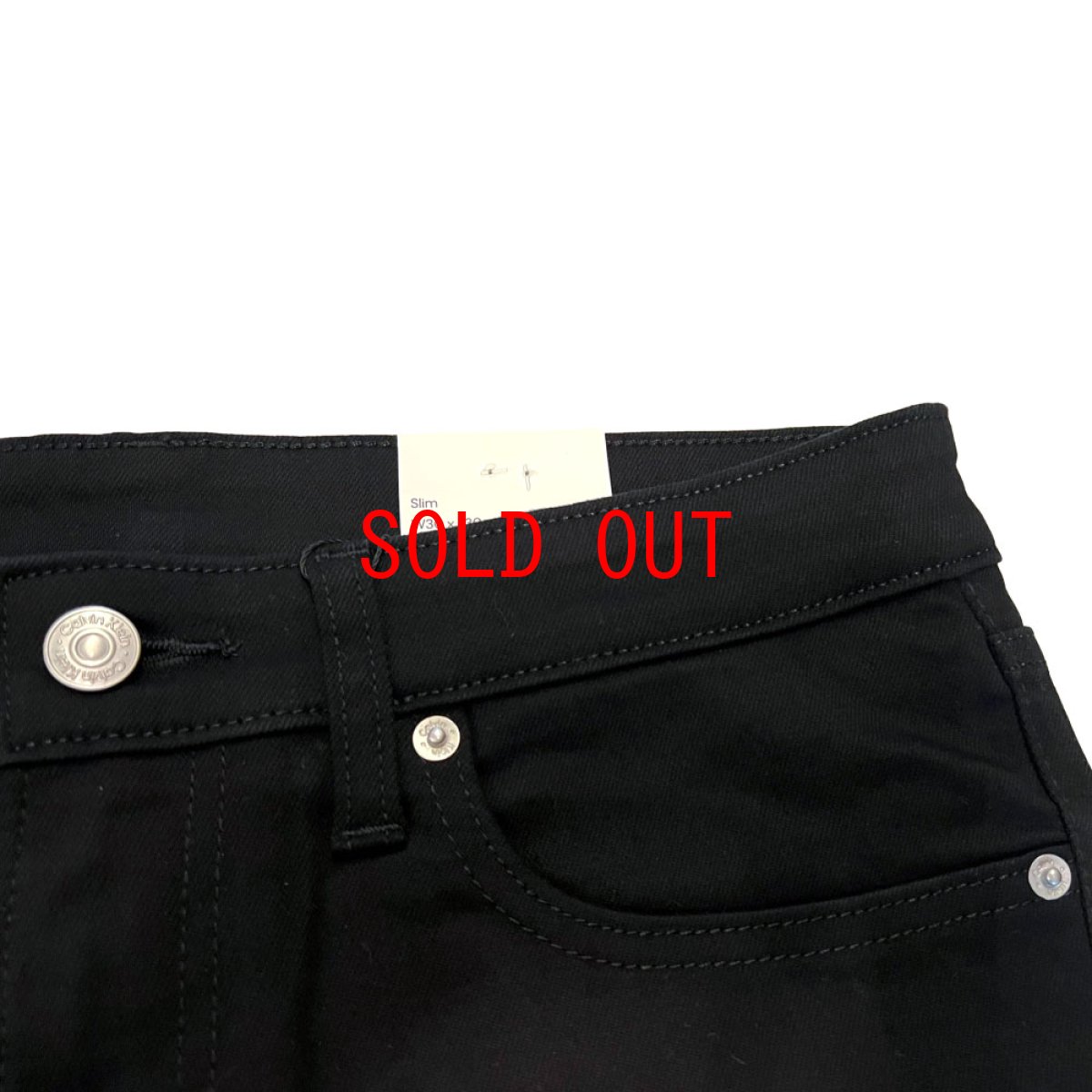 画像7: Slim Fit Black Denim Pants スリム フィット ブラック ジーンズ デニム パンツ (7)