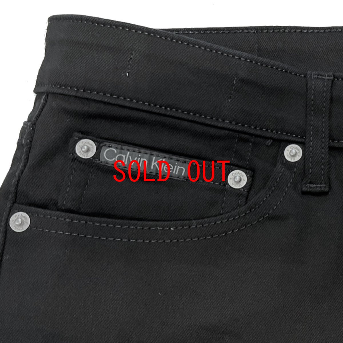 画像8: Slim Fit Black Denim Pants スリム フィット ブラック ジーンズ デニム パンツ (8)