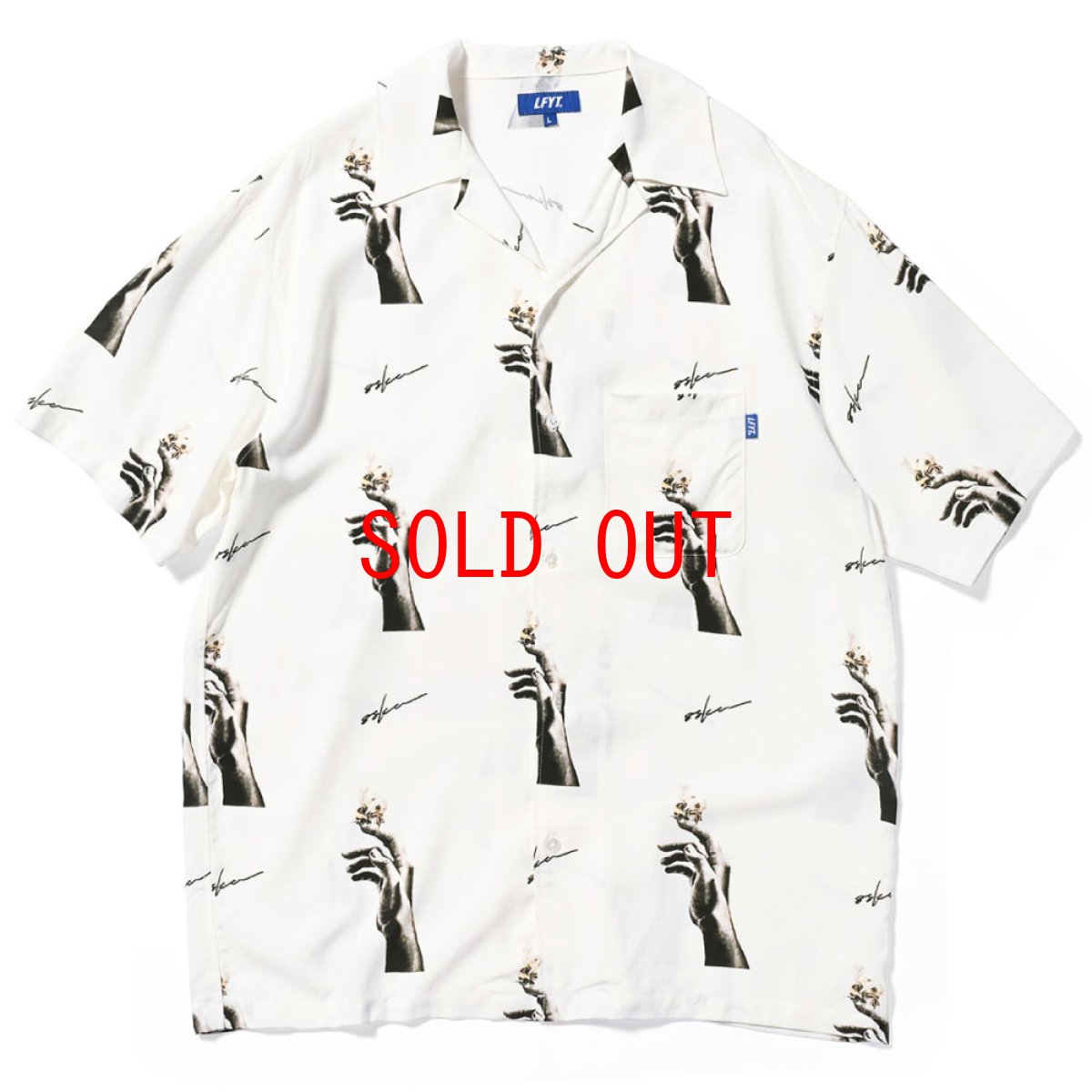 画像3: × 8ska S/S Bee and Hands Shirt ハチスカ 半袖 開襟 シャツ (3)