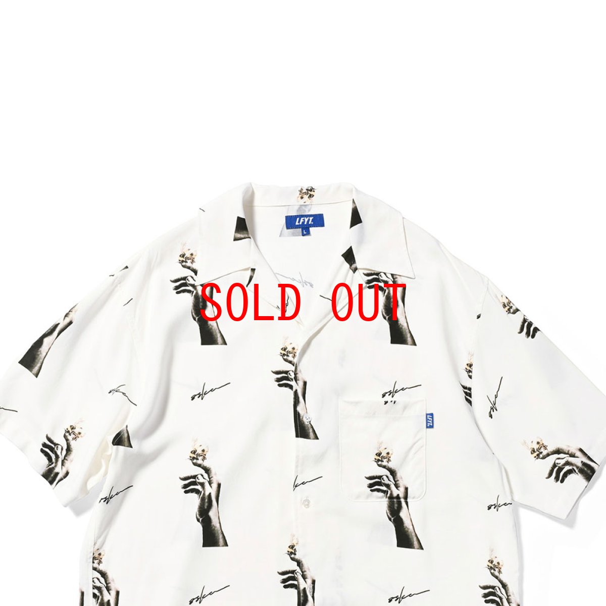 画像7: × 8ska S/S Bee and Hands Shirt ハチスカ 半袖 開襟 シャツ (7)