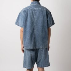 画像10: Washed Denim Island Shirt 半袖 デニム キューバ シャツ (10)