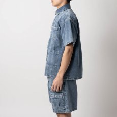 画像8: Washed Denim Island Shirt 半袖 デニム キューバ シャツ (8)