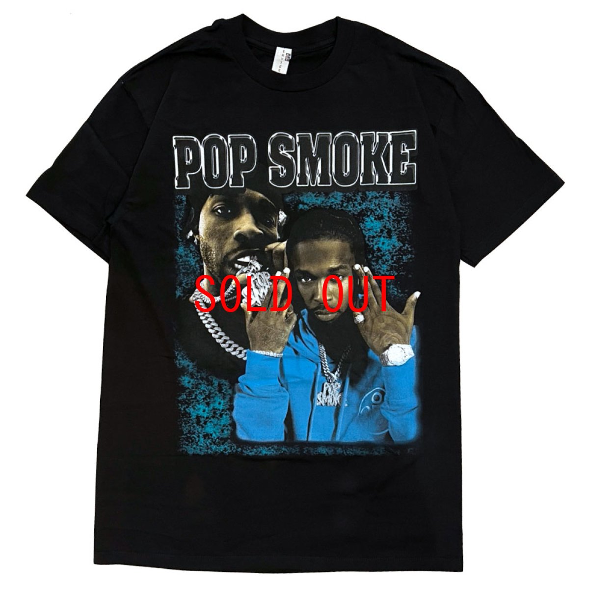 画像1: Music S/S Official Rap Tee Pop Smoke Photo オフィシャル ポップスモーク フォト 半袖 Tシャツ (1)