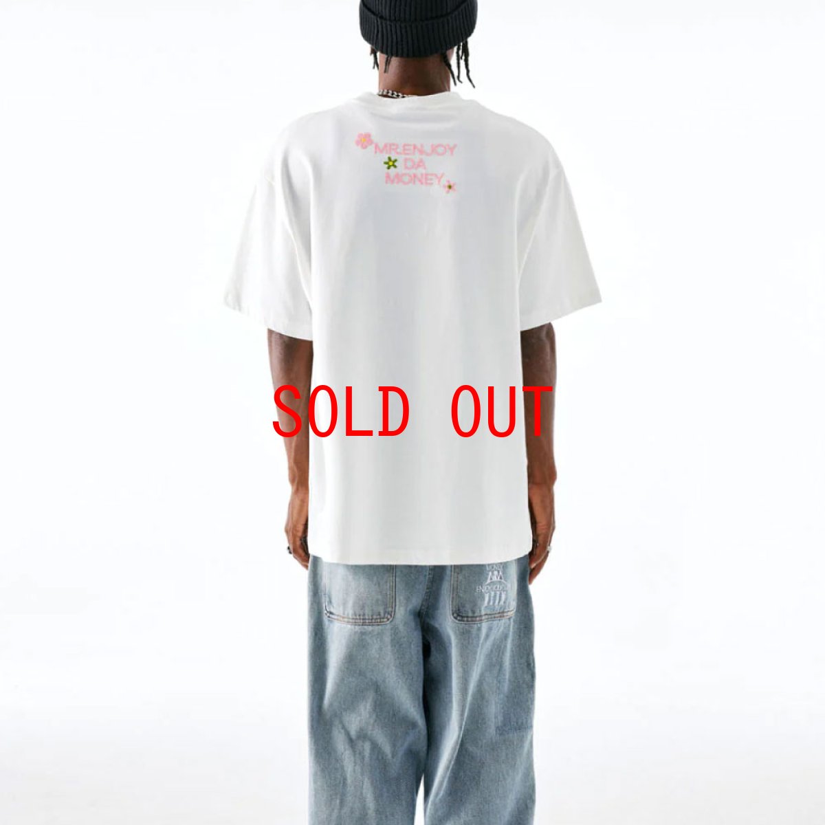 画像12: Colorful flowers embroidered S/S Tee ロゴ 半袖 Tシャツ (12)