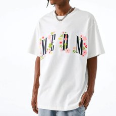 画像1: Colorful flowers embroidered S/S Tee ロゴ 半袖 Tシャツ (1)