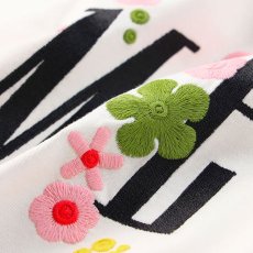 画像9: Colorful flowers embroidered S/S Tee ロゴ 半袖 Tシャツ (9)