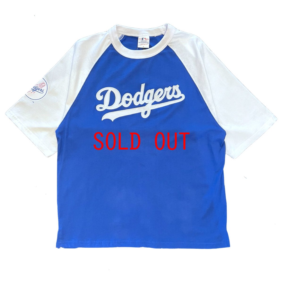 画像1: X Los Angeles Dodgers Script Logo Raglan S/S Tee ロサンゼルス ドジャース 半袖 ラグラン Tシャツ 公式 Official  (1)
