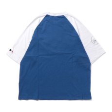 画像2: X Los Angeles Dodgers Script Logo Raglan S/S Tee ロサンゼルス ドジャース 半袖 ラグラン Tシャツ 公式 Official  (2)