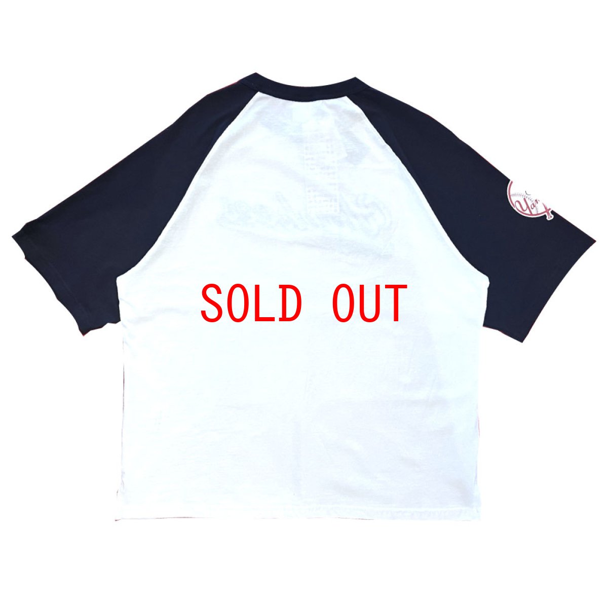 画像2: X New York Yankees Script Logo Raglan S/S Tee ニューヨーク ヤンキース 半袖 ラグラン Tシャツ 公式 Official  (2)