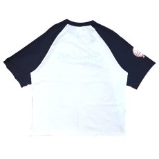 画像2: X New York Yankees Script Logo Raglan S/S Tee ニューヨーク ヤンキース 半袖 ラグラン Tシャツ 公式 Official  (2)