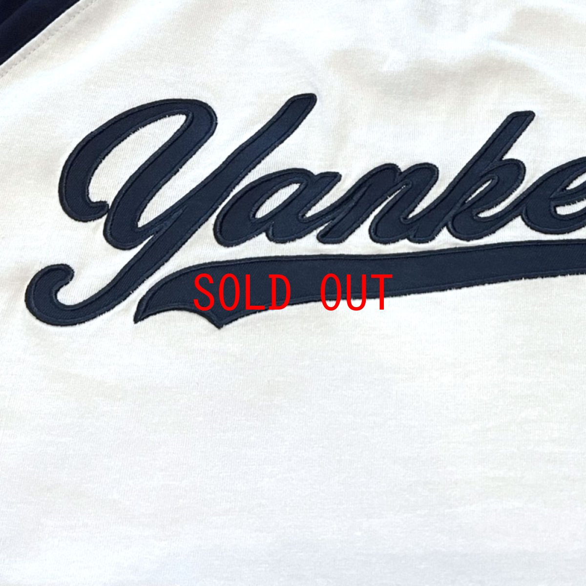 画像7: X New York Yankees Script Logo Raglan S/S Tee ニューヨーク ヤンキース 半袖 ラグラン Tシャツ 公式 Official  (7)