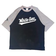 画像1: X Chicago White Sox Script Logo Raglan S/S Tee シカゴ ホワイトソックス 半袖 ラグラン Tシャツ 公式 Official  (1)