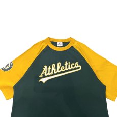 画像2: X Oakland Athletics Script Logo Raglan S/S Tee オークランド アスレチックス 半袖 ラグラン Tシャツ 公式 Official  (2)