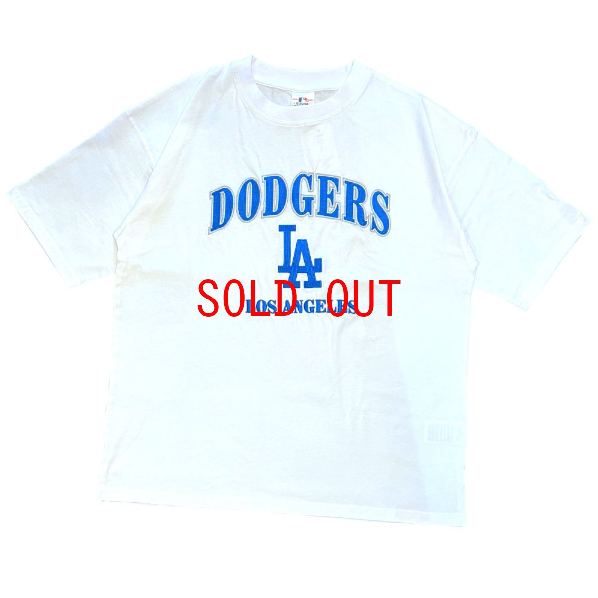 画像1: X Los Angeles Dodgers  embroidery Logo S/S Tee ロサンゼルス ドジャース 半袖 刺繍 Tシャツ 公式 Official  (1)