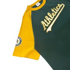 画像3: X Oakland Athletics Script Logo Raglan S/S Tee オークランド アスレチックス 半袖 ラグラン Tシャツ 公式 Official  (3)