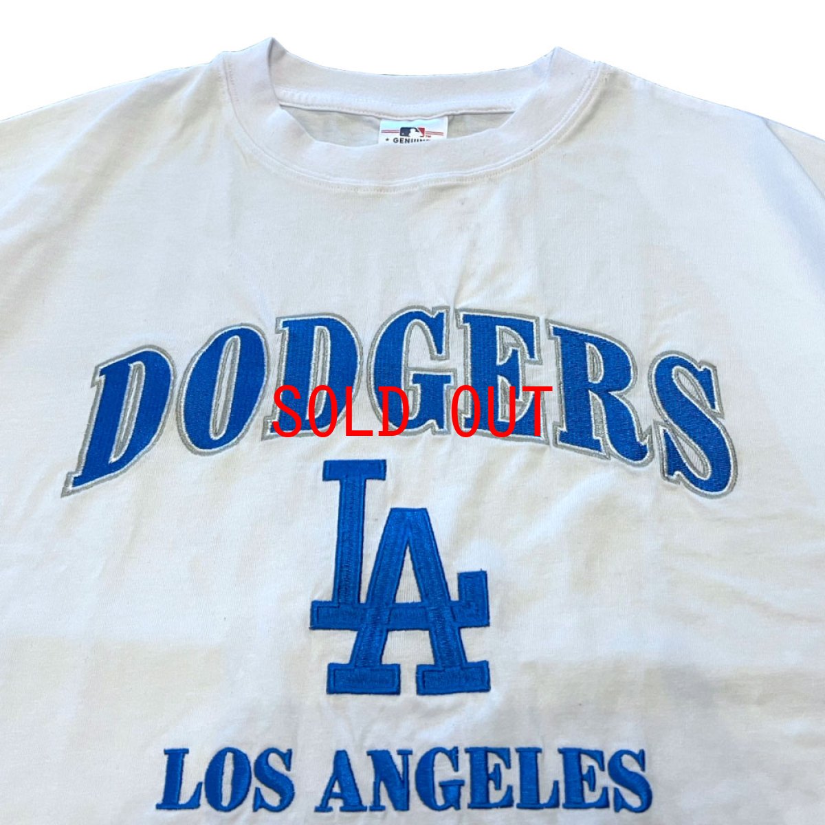 画像6: X Los Angeles Dodgers  embroidery Logo S/S Tee ロサンゼルス ドジャース 半袖 刺繍 Tシャツ 公式 Official  (6)