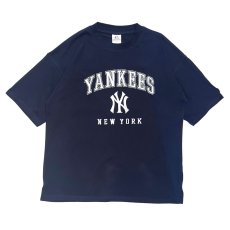 画像1: X New York Yankees embroidery Logo S/S Tee ニューヨーク ヤンキース 半袖 刺繍 Tシャツ 公式 Official  (1)