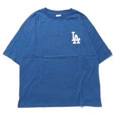 画像2: X Los Angeles Dodgers Logo S/S Tee ロサンゼルス ドジャース 半袖 刺繍 Tシャツ 公式 Official  (2)