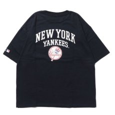 画像3: X New York Yankees Logo S/S Tee ニューヨーク ヤンキース 半袖 刺繍 Tシャツ 公式 Official  (3)