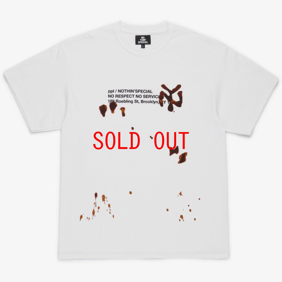 画像2: × PPL BROOKLYN Spilled Coffee Logo S/S Tee ロゴ 半袖 Tシャツ (2)