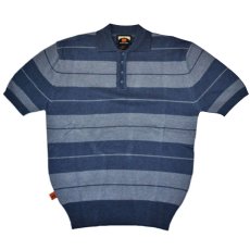 画像1: Charlie Brown S/S Knit Border Polo Shirts チャーリー ブラウン ニット ポロ シャツ (1)