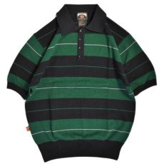 画像1: Charlie Brown S/S Knit Border Polo Shirts チャーリー ブラウン ニット ポロ シャツ (1)