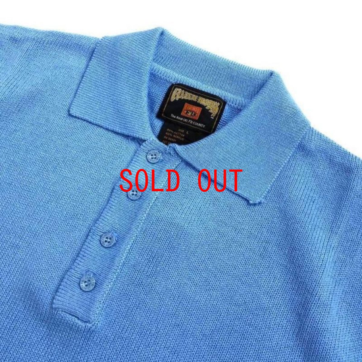 画像2: Charlie Brown S/S Knit Solid Polo Shirts チャーリー ブラウン ニット ポロ シャツ (2)