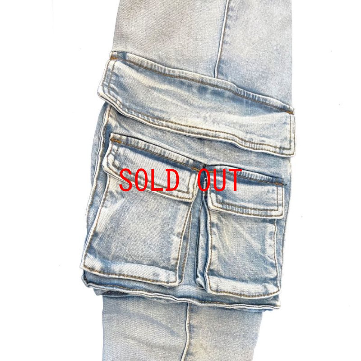 画像8: PRSTGE Zip Cargo Skinny Jeans v4 Premium Denim Pants デニム カーゴ スキニー パンツ (8)