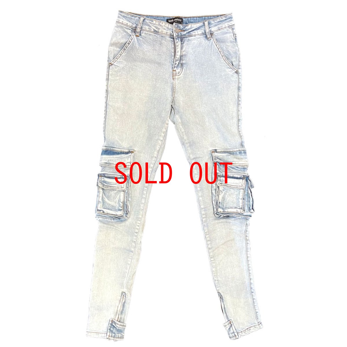 画像2: PRSTGE Zip Cargo Skinny Jeans v4 Premium Denim Pants デニム カーゴ スキニー パンツ (2)