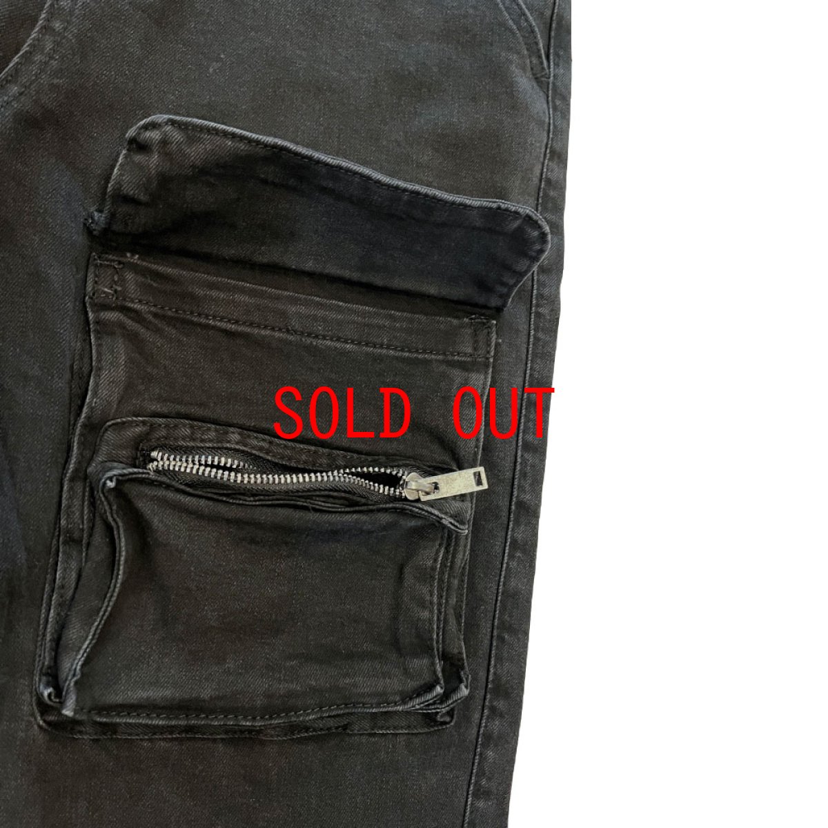 画像15: PRSTGE Zip Cargo Skinny Jeans v3 Premium Denim Pants デニム カーゴ スキニー パンツ (15)