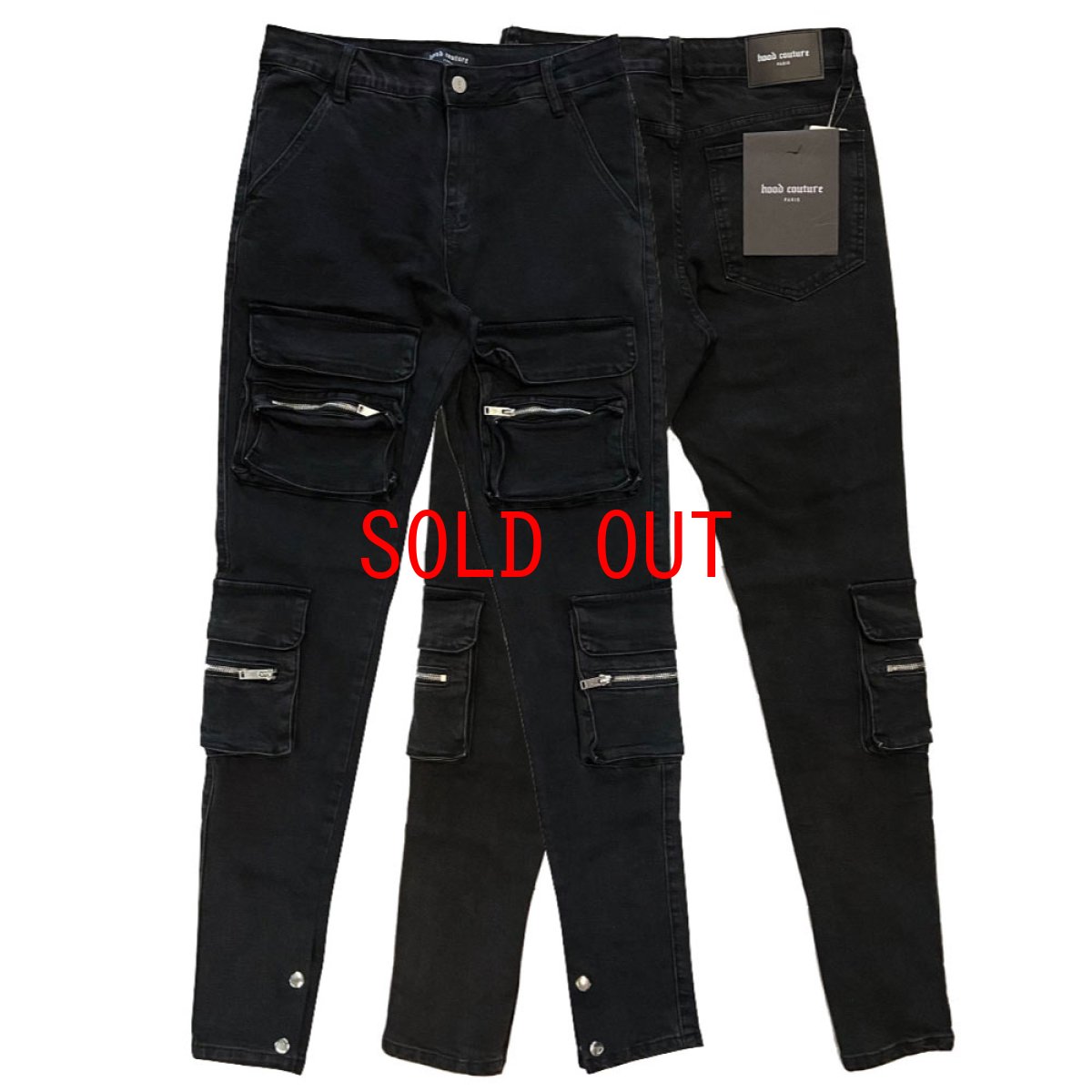 画像2: PRSTGE Zip Cargo Skinny Jeans v3 Premium Denim Pants デニム カーゴ スキニー パンツ (2)