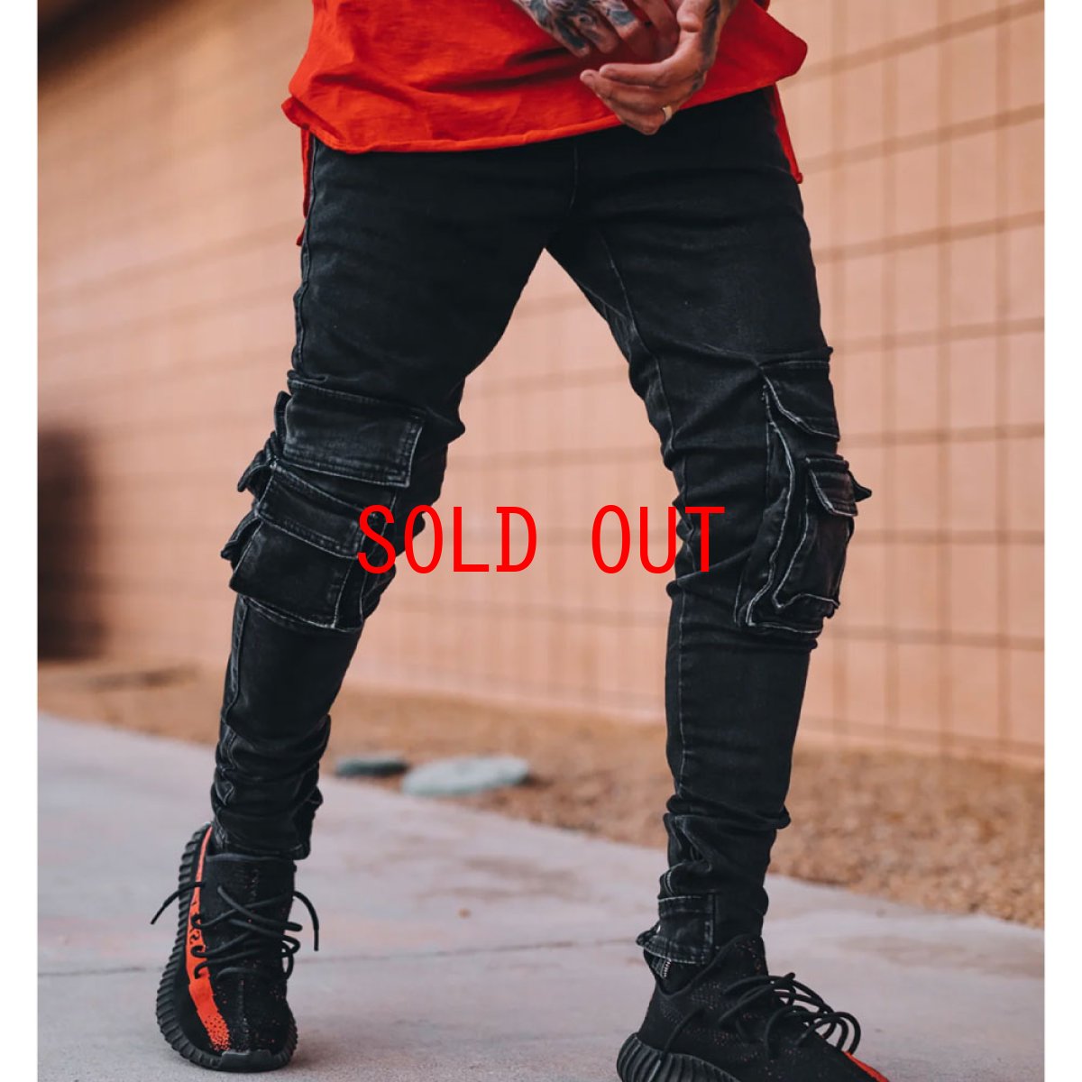 画像14: PRSTGE Zip Cargo Skinny Jeans v4 Premium Denim Pants デニム カーゴ スキニー パンツ (14)